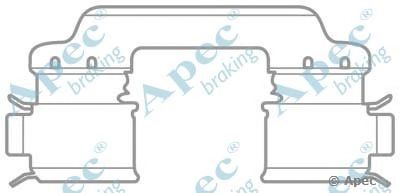 APEC BRAKING kit1041 -  Комплектующие, тормозные колодки